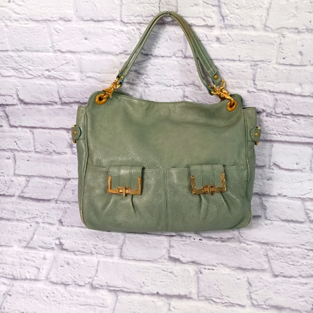 Brahmin green pebbled leather shoulders bag - Picture 1 of 16
